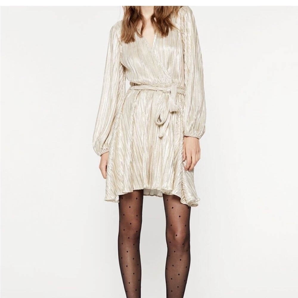 Bardot Bellissa pleated Long Sleeve wrap dress XXL NWT